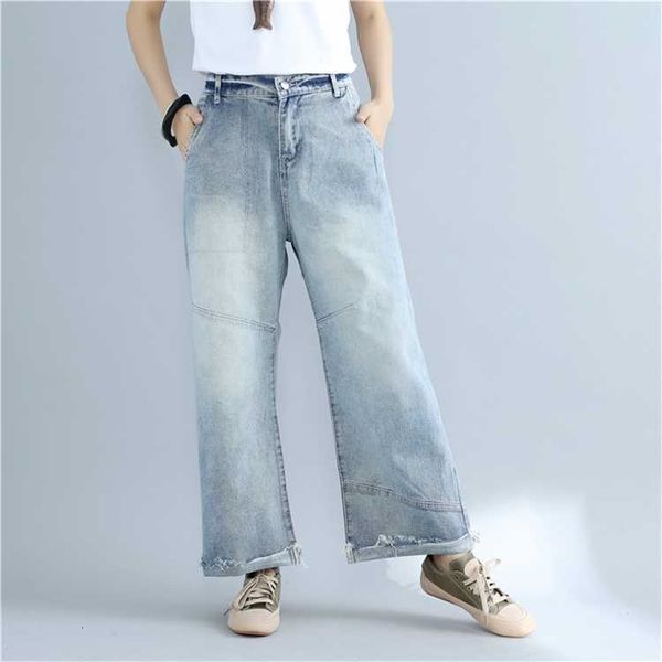 women's jeans summer wide leg women high waist plus size loose straight lady elegant pants trousers, Blue
women's jeans summer wide leg women high waist plus size loose straight lady elegant pants trousers, Blue