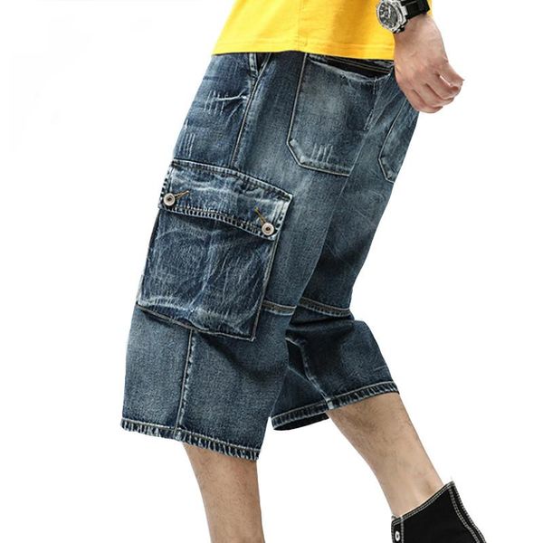men's shorts men summer cargo denim multi-pocket mens big size loose baggy short jeans for boy's hip hop skate board pants, White;black
men's shorts men summer cargo denim multi-pocket mens big size loose baggy short jeans for boy's hip hop skate board pants, White;black