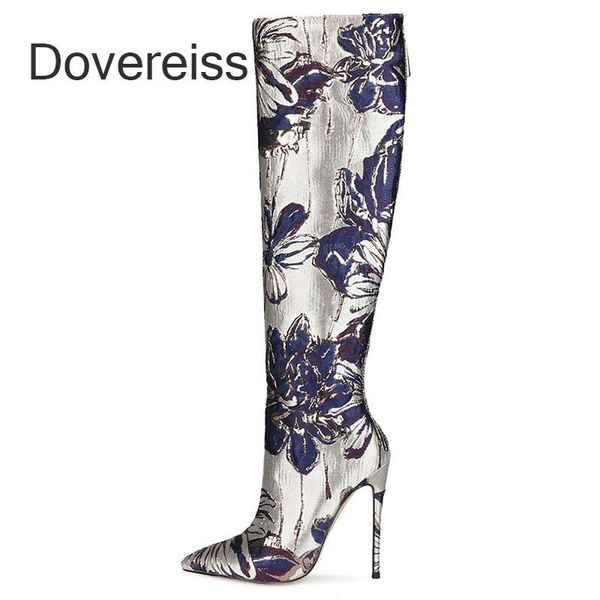 boots dovereiss fashion women's shoes winter pointed toe back zipper flowers embroidery stilettos heels knee high 46 47, Black
boots dovereiss fashion women's shoes winter pointed toe back zipper flowers embroidery stilettos heels knee high 46 47, Black