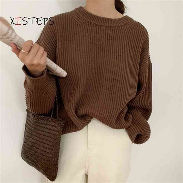 oversized loose women knitted sweaters o-neck long sleeve pullovers vintage ladies jumpers rose green knitwear femme pull 210914, White;black
oversized loose women knitted sweaters o-neck long sleeve pullovers vintage ladies jumpers rose green knitwear femme pull 210914, White;black