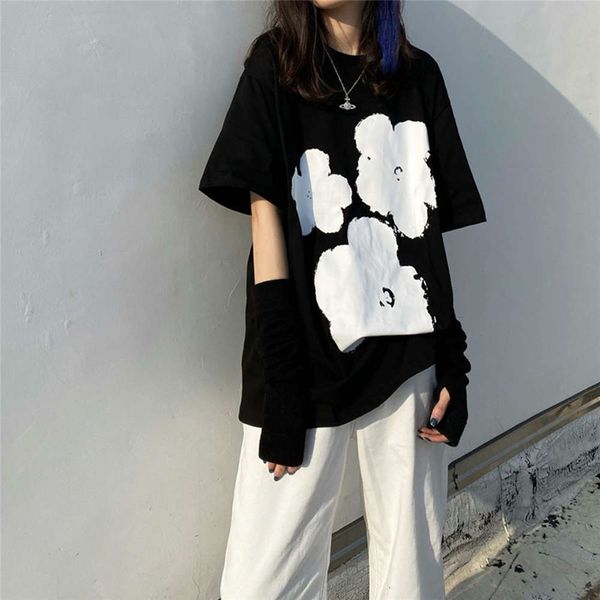 women's t-shirt fashion short sleeve female 2021 summer trend round neck pullover print casual drlf, White
women's t-shirt fashion short sleeve female 2021 summer trend round neck pullover print casual drlf, White