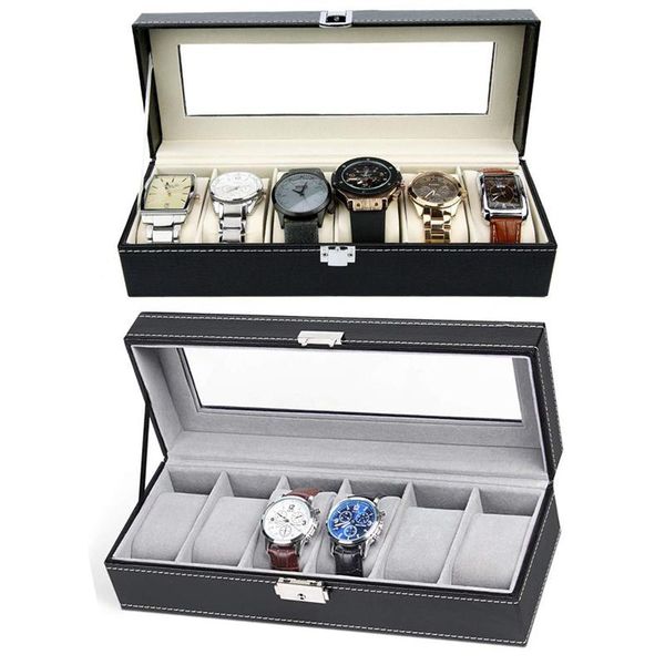 watch boxes & cases luxury display holder 6 slots leather storage box organizer mechanical mens black jewelry gift case, Black;blue
watch boxes & cases luxury display holder 6 slots leather storage box organizer mechanical mens black jewelry gift case, Black;blue