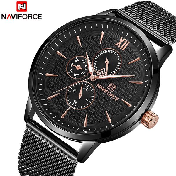 men watches brand naviforce fashion quartz watch men's stainless steel waterproof mesh sports clock relogio masculino 210517, Slivery;brown
men watches brand naviforce fashion quartz watch men's stainless steel waterproof mesh sports clock relogio masculino 210517, Slivery;brown