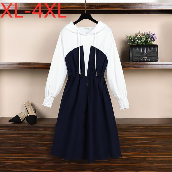 plus size dresses 2021 autumn for women fake two piece long sleeves patchwork hooded drawstring oversized dress xl 2xl 3xl 4xl, Black
plus size dresses 2021 autumn for women fake two piece long sleeves patchwork hooded drawstring oversized dress xl 2xl 3xl 4xl, Black