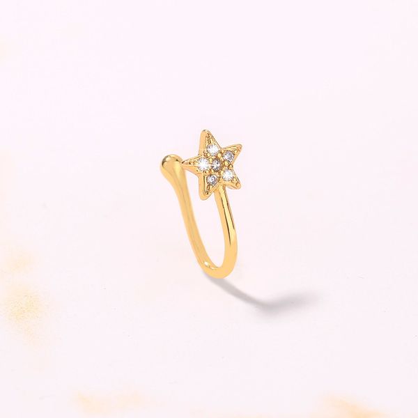 star shaped micro inlaid zircon non hole u-shaped jewelry trend human body puncture clip false ring nose nail female, Silver
star shaped micro inlaid zircon non hole u-shaped jewelry trend human body puncture clip false ring nose nail female, Silver