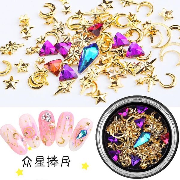 box nail rhinestones rivets mixed metal star moon ring pearl jewelry japanese-style chrome decoration 3d art sequins decorations, Silver;gold
box nail rhinestones rivets mixed metal star moon ring pearl jewelry japanese-style chrome decoration 3d art sequins decorations, Silver;gold
