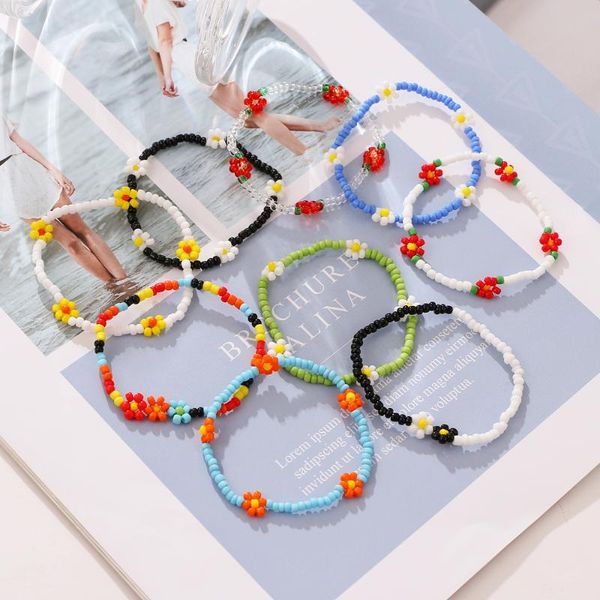 link, chain fnio 2021 bohemian friendship bracelet ethnic colorful flower bead charm for women beach party gift, Black
link, chain fnio 2021 bohemian friendship bracelet ethnic colorful flower bead charm for women beach party gift, Black