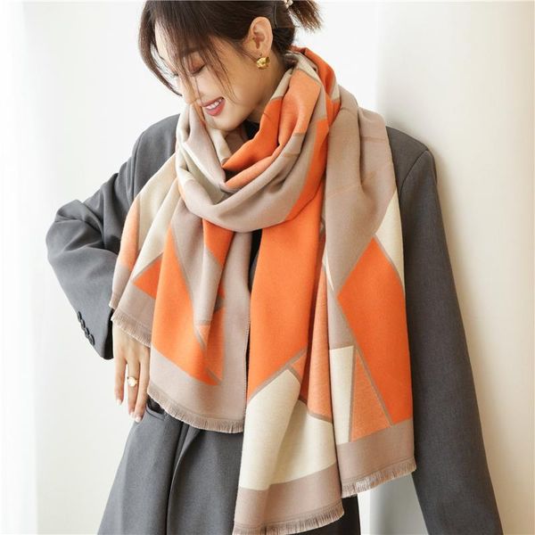 scarves 2021 geometry women cashmere scarf female hijab pashmina warm shawls wraps lady thick blanket bufanda, Blue;gray
scarves 2021 geometry women cashmere scarf female hijab pashmina warm shawls wraps lady thick blanket bufanda, Blue;gray