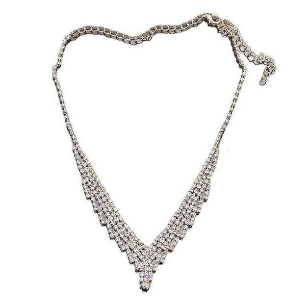 jinxi jewelry exquisite rhinestone claw chain necklace earring set simple diamond clavicle feminine 2-piece, Silver
jinxi jewelry exquisite rhinestone claw chain necklace earring set simple diamond clavicle feminine 2-piece, Silver