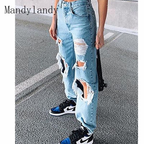 mandylandy women jeans hole summer ripped denim wide leg pants high waist loose full lenght plus size streetwear trousers women's, Blue
mandylandy women jeans hole summer ripped denim wide leg pants high waist loose full lenght plus size streetwear trousers women's, Blue