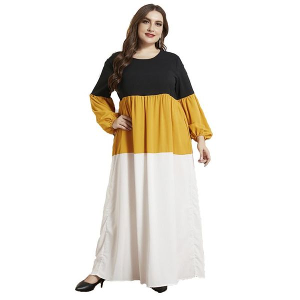 plus size dresses elegant whole dress summer spring long lantern sleeve robe chiffon comfortable women clothes white yellow mixed color, Black
plus size dresses elegant whole dress summer spring long lantern sleeve robe chiffon comfortable women clothes white yellow mixed color, Black