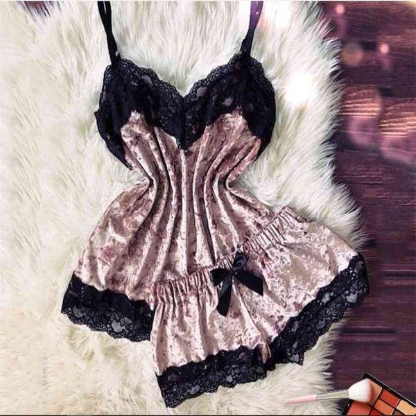 pajama for women temptation velvet sleepwear lingerie set nightwear cute cami and shorts four seasons 210330, Black;red
pajama for women temptation velvet sleepwear lingerie set nightwear cute cami and shorts four seasons 210330, Black;red
