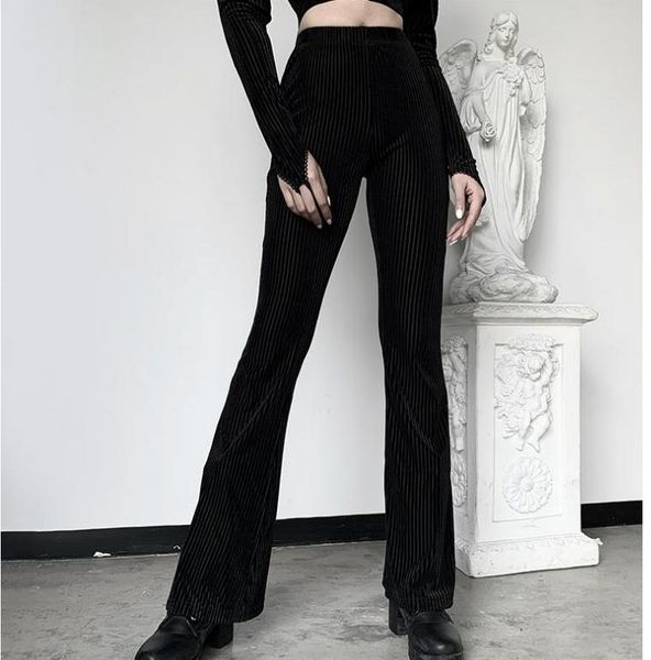 women's pants & capris 2021 fashion woman's retro bell-bottomed long high waist elastic casual suede ribbed loose trousers black, Black;white
women's pants & capris 2021 fashion woman's retro bell-bottomed long high waist elastic casual suede ribbed loose trousers black, Black;white