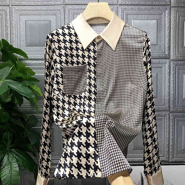 women's blouses & shirts fancy ol'elegant 2021 autumn *plaid c370, White
women's blouses & shirts fancy ol'elegant 2021 autumn *plaid c370, White