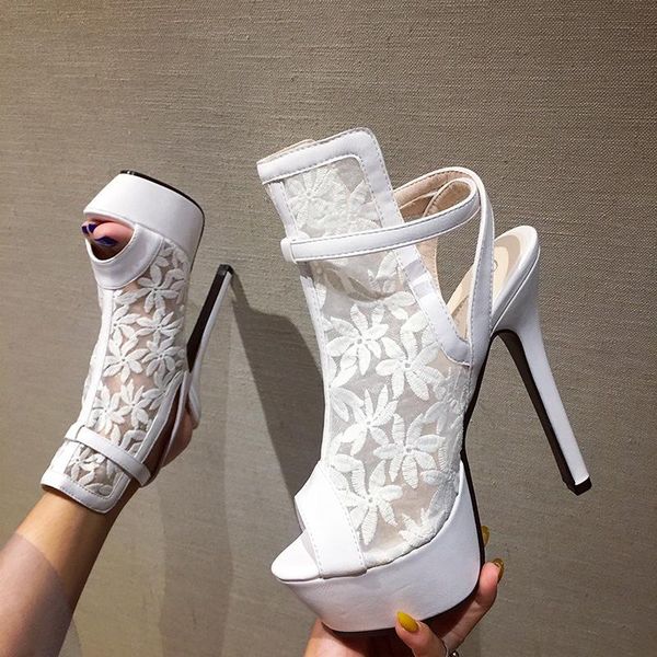 dress shoes brand summer mesh peep toe sandals buckle ultra high heels women black white lace nightclub party gauze mujer
dress shoes brand summer mesh peep toe sandals buckle ultra high heels women black white lace nightclub party gauze mujer