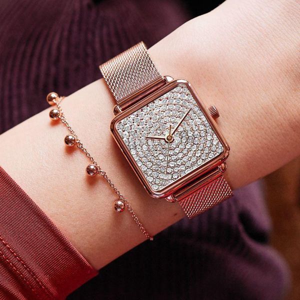 wristwatches luxury full diamond square watch for women party shinny watches ladies mesh summer quartz female starry sky reloj, Slivery;brown
wristwatches luxury full diamond square watch for women party shinny watches ladies mesh summer quartz female starry sky reloj, Slivery;brown