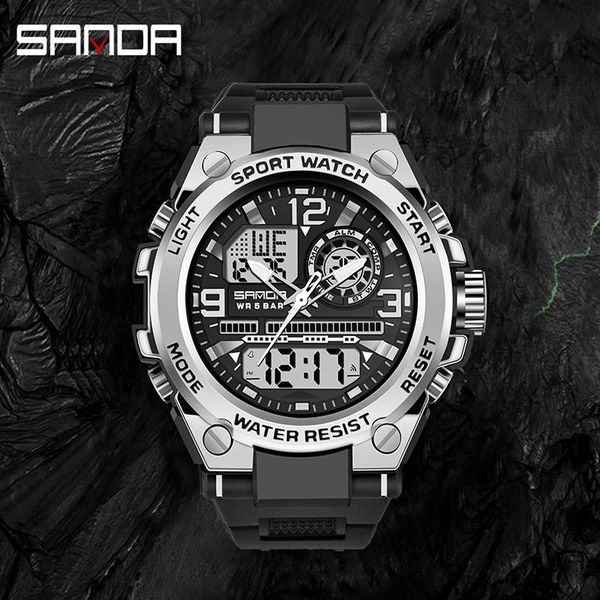 wristwatches sanda brand military watch dual display men's sports g-type led digital waterproof relogio masculino, Slivery;brown
wristwatches sanda brand military watch dual display men's sports g-type led digital waterproof relogio masculino, Slivery;brown