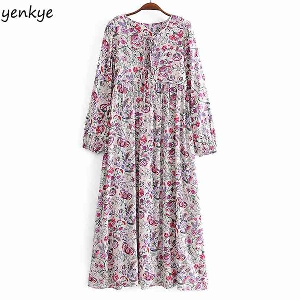 summer women floral print holiday boho dress lace up o neck long sleeve pleated casual dresses plus size vestido 210514, Black;gray
summer women floral print holiday boho dress lace up o neck long sleeve pleated casual dresses plus size vestido 210514, Black;gray