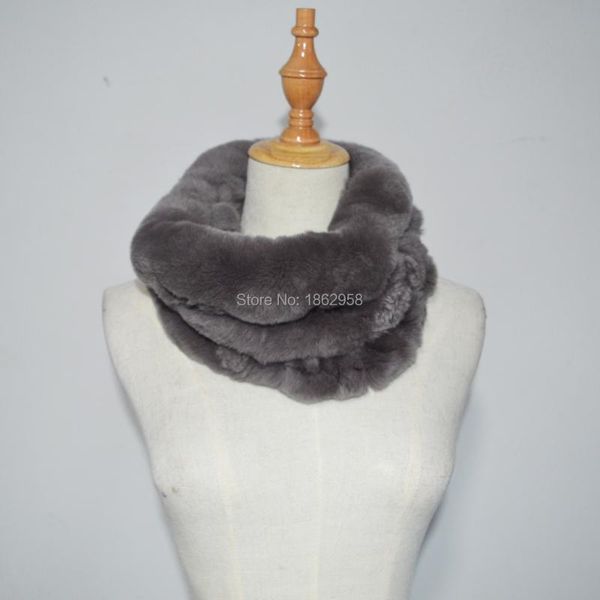 scarves china sj777 hand dyed color classic design rex fur scarf, Blue;gray