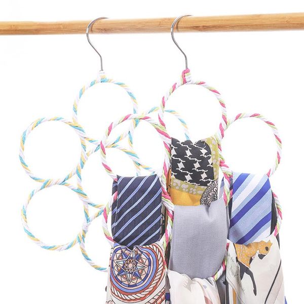 hangers & racks 28 ring scarf wraps shawl storage hanger rack hanging hijab tie ef