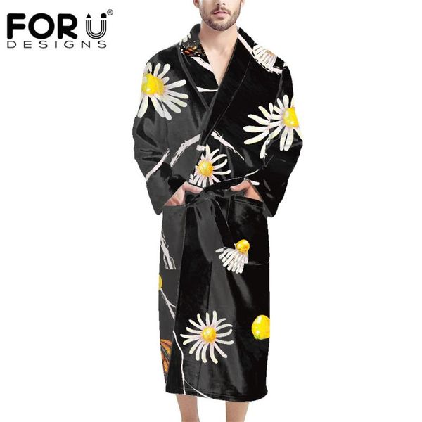men's sleepwear forudesigns small daisies and butterflies lightweight soft knit v-neck casual loungewear stain resistant kimono men, Black;brown
men's sleepwear forudesigns small daisies and butterflies lightweight soft knit v-neck casual loungewear stain resistant kimono men, Black;brown