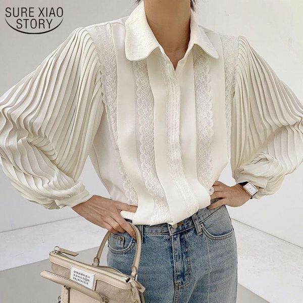 spring fashion lace shirts lapel lady's creamy-white pleated long sleeve blouse women elegant female 12637 women's blouses &
spring fashion lace shirts lapel lady's creamy-white pleated long sleeve blouse women elegant female 12637 women's blouses &