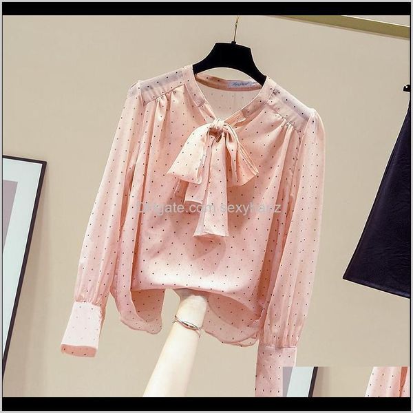 blouses clothing apparel drop delivery 2021 autumn elegant womens bow collar long sleeves dot chiffon shirts ladies shirt blouse a4067 3, White
blouses clothing apparel drop delivery 2021 autumn elegant womens bow collar long sleeves dot chiffon shirts ladies shirt blouse a4067 3, White