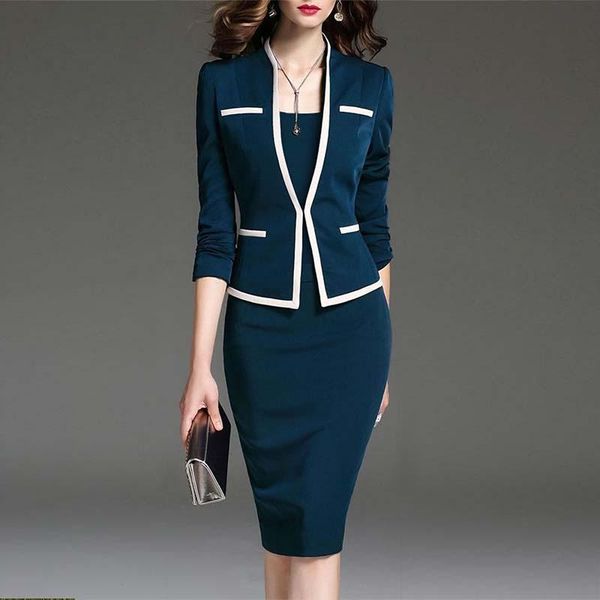 work dresses women's suit bodycon dress jacket 2 pieces set office wear 2021 spring autumn female suits plus size 6xl, White;black
work dresses women's suit bodycon dress jacket 2 pieces set office wear 2021 spring autumn female suits plus size 6xl, White;black