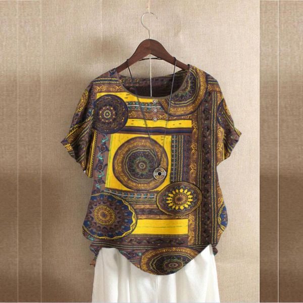 vintage printing blouse for women summer casual short sleeve cotton and linen o-neck print plus size feminino @40 women's blouses & shi, White
vintage printing blouse for women summer casual short sleeve cotton and linen o-neck print plus size feminino @40 women's blouses & shi, White
