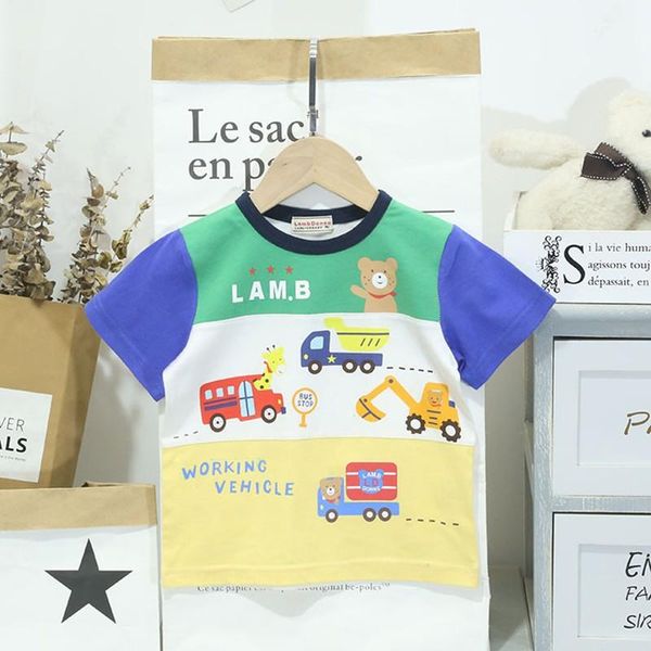 children's short sleeve 2021 summer cartoon printed t-shirt cotton color contrast fashion t-shirts, Blue
children's short sleeve 2021 summer cartoon printed t-shirt cotton color contrast fashion t-shirts, Blue