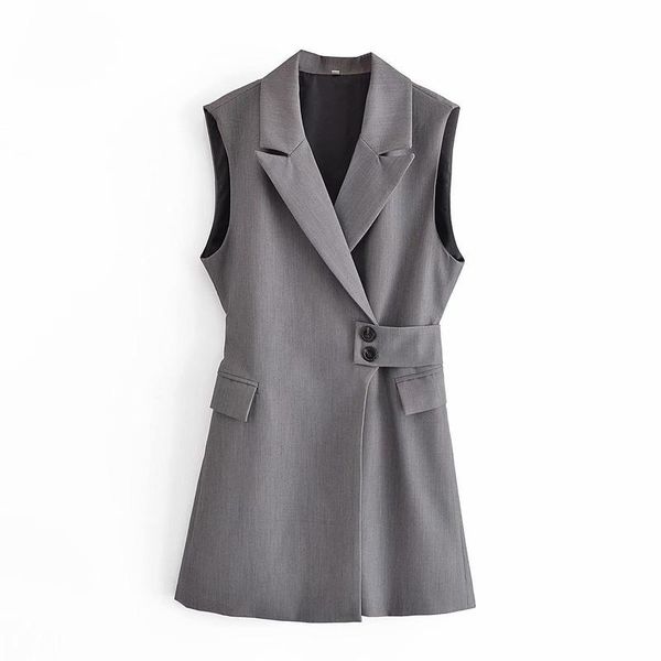 women's vests notched side vents solid long sashes asymmetric slim waist design women waistcoat fall 2021 chic simple sleeveless coats, Black;white
women's vests notched side vents solid long sashes asymmetric slim waist design women waistcoat fall 2021 chic simple sleeveless coats, Black;white
