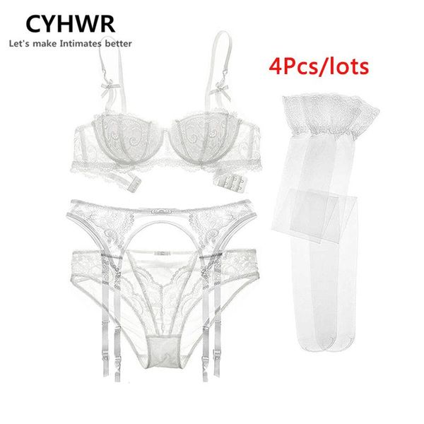 bras sets cyhwr women's lace underwear push up half cup bra set (bra+panties+garter+stockings) 4 pcs/lots, Red;black
bras sets cyhwr women's lace underwear push up half cup bra set (bra+panties+garter+stockings) 4 pcs/lots, Red;black