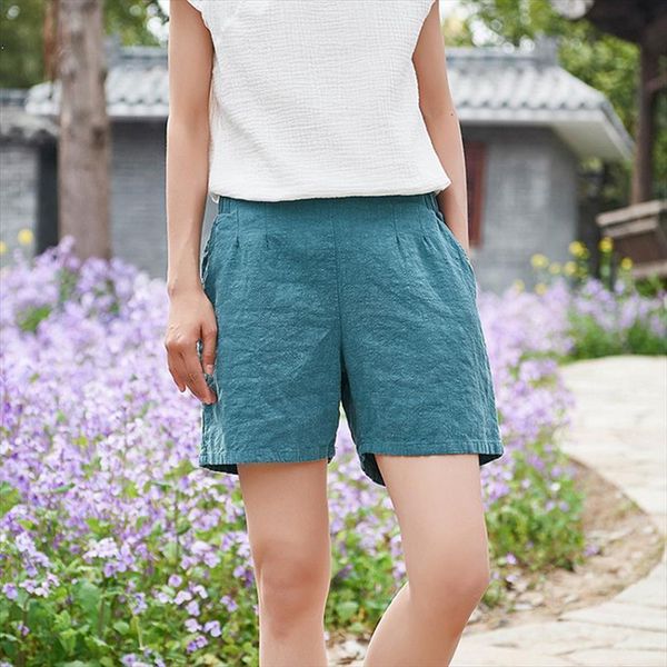 style casual cotton linen women short elastic waist trouser summer solid color literary, White;black
style casual cotton linen women short elastic waist trouser summer solid color literary, White;black