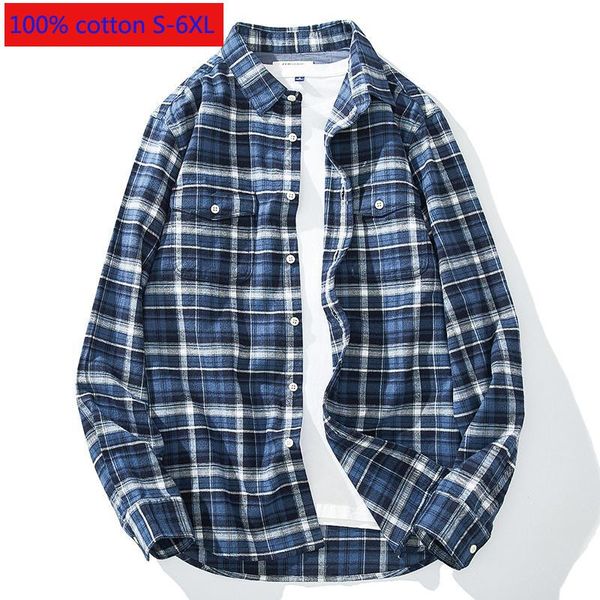 men's casual shirts autumn plaid 100% cotton long sleeve fashion large plus size s l xl 2xl 3xl 4xl 5xl 6xl, White;black
men's casual shirts autumn plaid 100% cotton long sleeve fashion large plus size s l xl 2xl 3xl 4xl 5xl 6xl, White;black
