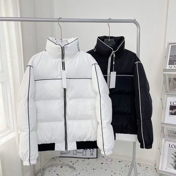 men and women couple cotton designer jacket 2022 new letter embroidery high neck down cottons coat female fashion loose zipper jackets, Black
men and women couple cotton designer jacket 2022 new letter embroidery high neck down cottons coat female fashion loose zipper jackets, Black