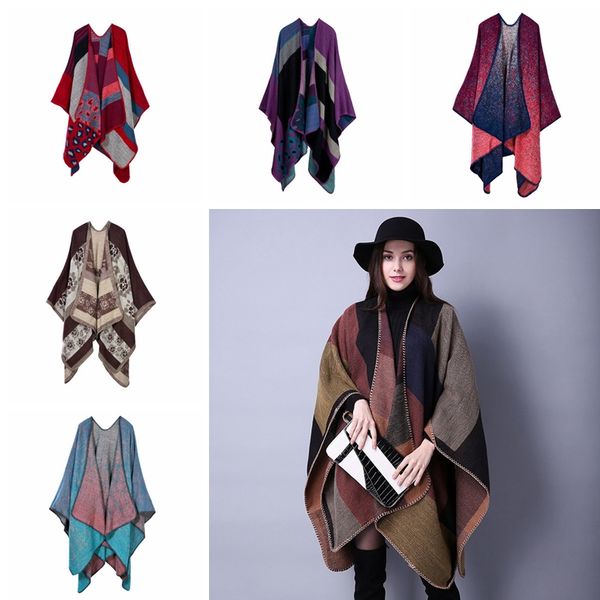 Women Plaid Poncho Vintage Women Wrap Winter Shawl Cardigan Blanket Cloak Coat Sweater Tops Lady Fashion Knit Scarves TTA1549-6, Blue;gray
Women Plaid Poncho Vintage Women Wrap Winter Shawl Cardigan Blanket Cloak Coat Sweater Tops Lady Fashion Knit Scarves TTA1549-6, Blue;gray
