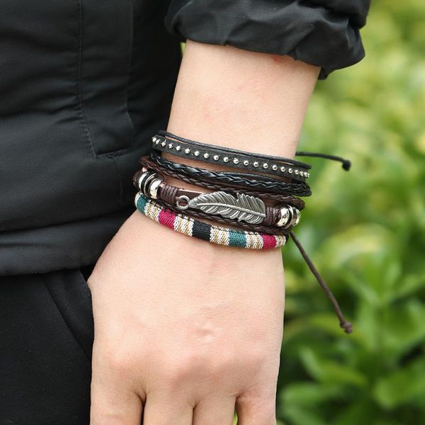 tennis vintage punk braided handmade leather bracelets set for men women retro adjustable wrap wristband bangles, Golden;silver
tennis vintage punk braided handmade leather bracelets set for men women retro adjustable wrap wristband bangles, Golden;silver