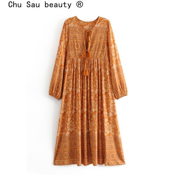 casual dresses chu sau beauty boho floral print maxi dress women holiday fashion o-neck bow tassel long dresess female vestido de moda, Black;gray
casual dresses chu sau beauty boho floral print maxi dress women holiday fashion o-neck bow tassel long dresess female vestido de moda, Black;gray