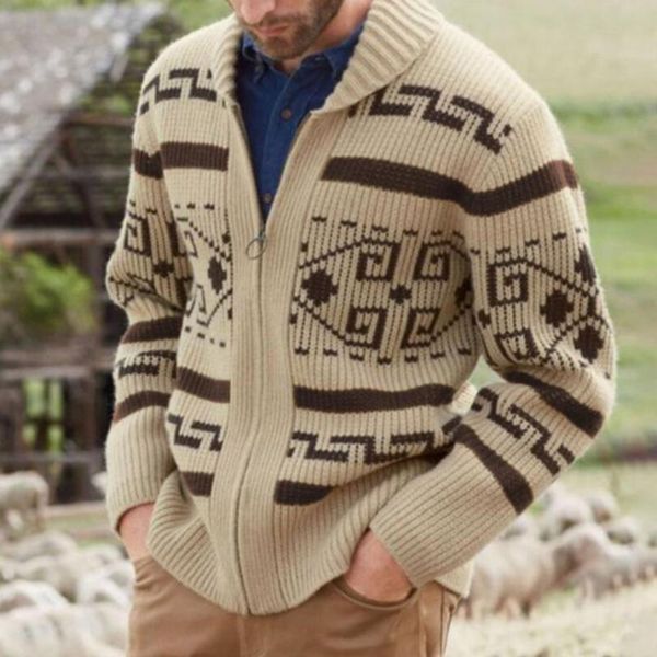 men's sweaters 2021 autumn winter fashion knitted sweater vintage pattern print long sleeve coats men zipper cardigan casual jacket w14, White;black
men's sweaters 2021 autumn winter fashion knitted sweater vintage pattern print long sleeve coats men zipper cardigan casual jacket w14, White;black