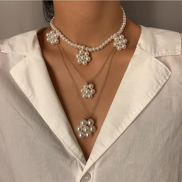 flower simulation pearl pendant necklace iron chain handmade beaded fashion vintage wholesale choker necklaces for women jewelry, Silver
flower simulation pearl pendant necklace iron chain handmade beaded fashion vintage wholesale choker necklaces for women jewelry, Silver