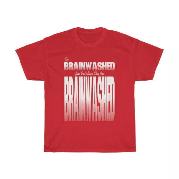the brainwashed just don't know heavy cotton tee, White;black 
the brainwashed just don't know heavy cotton tee, White;black