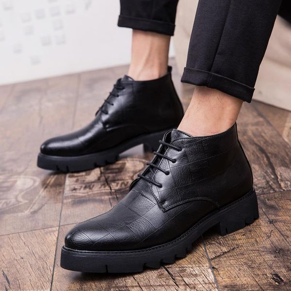boots fashion outdoor men leather ankle paint footwear lace up shoes business casual high w5, Black
boots fashion outdoor men leather ankle paint footwear lace up shoes business casual high w5, Black