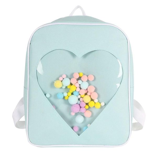 school bags japanese bag candy color clear love heart shape backpack for women girls
school bags japanese bag candy color clear love heart shape backpack for women girls