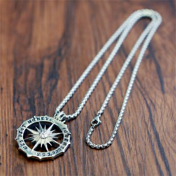 pendant necklaces men's hip-hop necklace trendy sun god titanium steel personality trend fashion style sweater chain, Silver
pendant necklaces men's hip-hop necklace trendy sun god titanium steel personality trend fashion style sweater chain, Silver