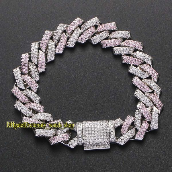 european and american mens hip hop iced out cz diamond inlaid mens bracelet bar cuban bracelet pink and white colored diamonds 14mm bracelet, Golden;silver
european and american mens hip hop iced out cz diamond inlaid mens bracelet bar cuban bracelet pink and white colored diamonds 14mm bracelet, Golden;silver