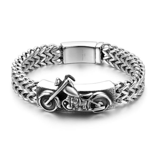 charm bracelets boniskiss men's retro stainless steel locomotive braided chain glossy buckle braceles silver color jewelry fashion cuff, Golden;silver
charm bracelets boniskiss men's retro stainless steel locomotive braided chain glossy buckle braceles silver color jewelry fashion cuff, Golden;silver