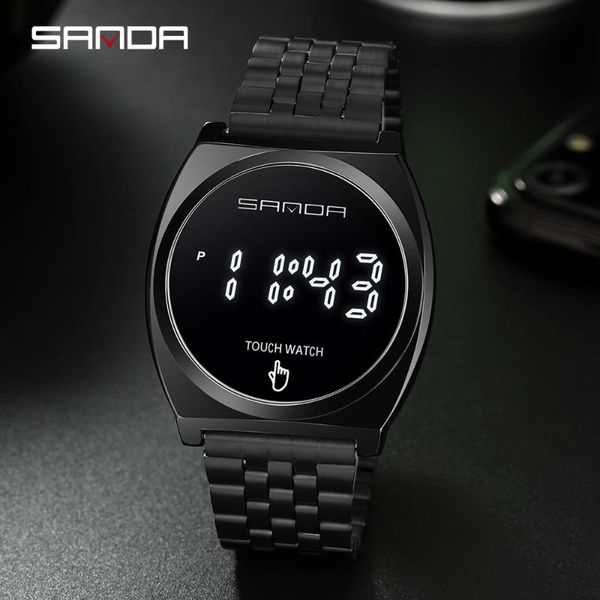 wristwatches sanda 2021 casual men's watches touch screen waterproof fashion trend led digital wristwatch for men relogio masculino 801, Slivery;brown
wristwatches sanda 2021 casual men's watches touch screen waterproof fashion trend led digital wristwatch for men relogio masculino 801, Slivery;brown