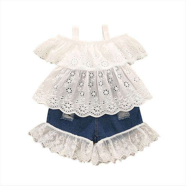 toddler baby girls off shoulder hollow out embroidery smock blouses lace patchwork denim short pant 1 4t, White
toddler baby girls off shoulder hollow out embroidery smock blouses lace patchwork denim short pant 1 4t, White