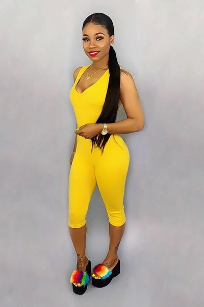 women's jumpsuits & rompers uideazone 2021 fashion summer solid color hollow hanging neck v-neck halter piece five-pants pants multi-co, Black;white
women's jumpsuits & rompers uideazone 2021 fashion summer solid color hollow hanging neck v-neck halter piece five-pants pants multi-co, Black;white