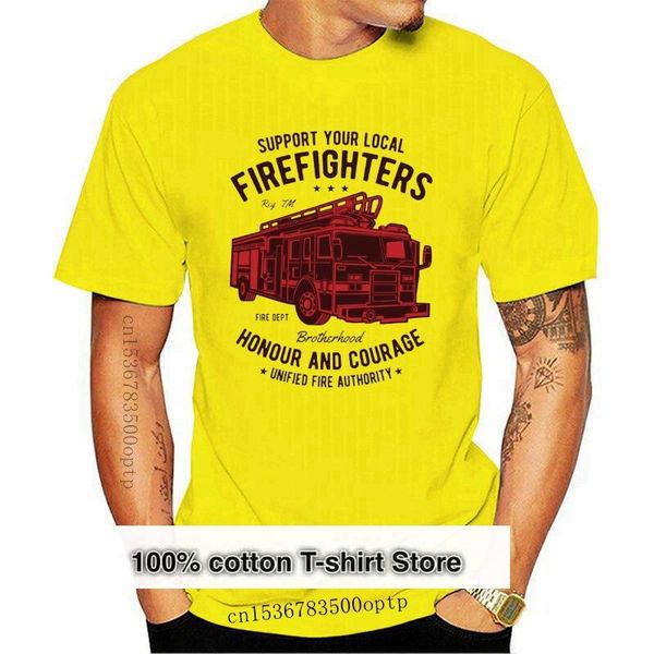 men's t-shirts fire fighters truck feuerwehrmann white t shirt 2021 custom style round neck causal tee logo man shirts, White;black